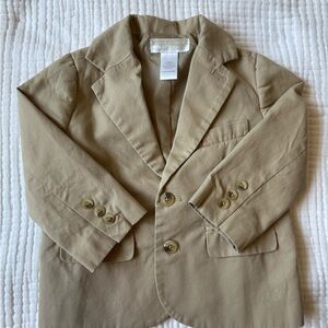 Janie and Jack Classic Tan Blazer 12-18 months EUC